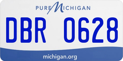 MI license plate DBR0628