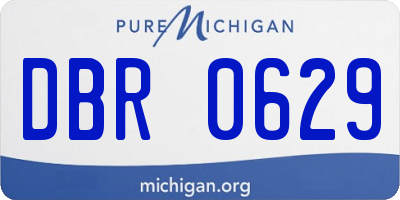 MI license plate DBR0629