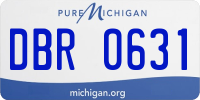MI license plate DBR0631