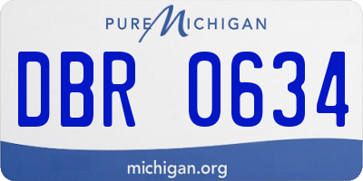 MI license plate DBR0634