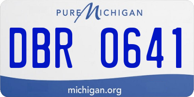 MI license plate DBR0641