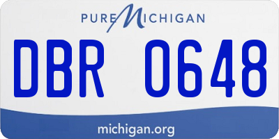 MI license plate DBR0648