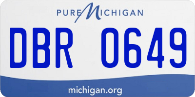 MI license plate DBR0649