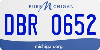 MI license plate DBR0652