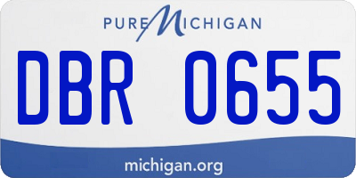MI license plate DBR0655