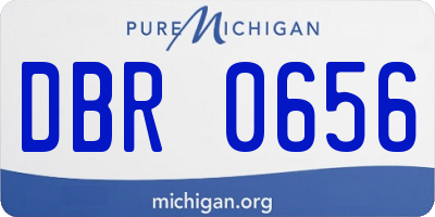 MI license plate DBR0656