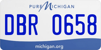MI license plate DBR0658