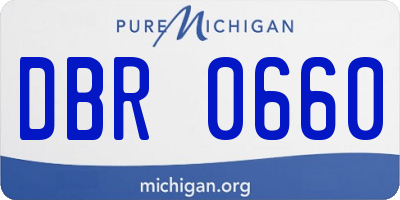 MI license plate DBR0660