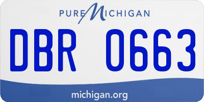 MI license plate DBR0663
