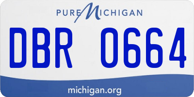MI license plate DBR0664