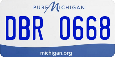 MI license plate DBR0668