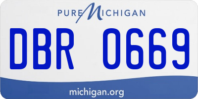 MI license plate DBR0669