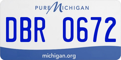 MI license plate DBR0672