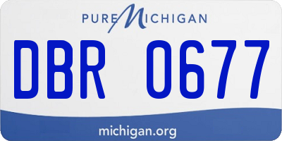 MI license plate DBR0677