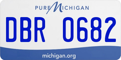 MI license plate DBR0682
