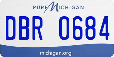 MI license plate DBR0684