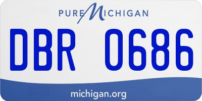 MI license plate DBR0686