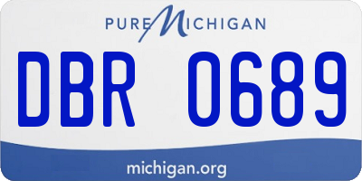 MI license plate DBR0689