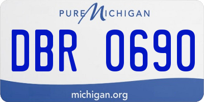 MI license plate DBR0690