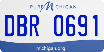 MI license plate DBR0691