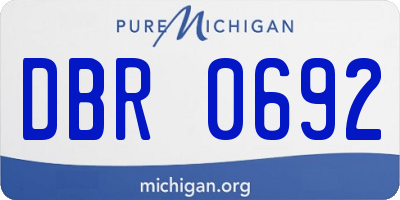 MI license plate DBR0692