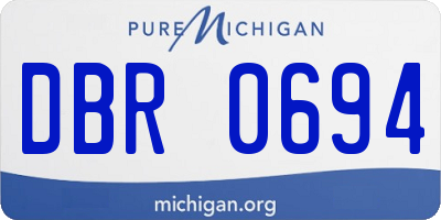 MI license plate DBR0694