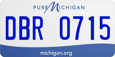 MI license plate DBR0715