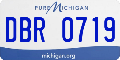 MI license plate DBR0719