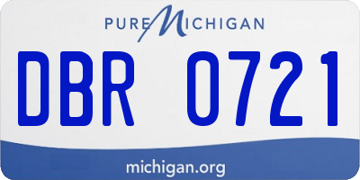 MI license plate DBR0721