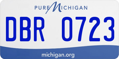 MI license plate DBR0723