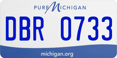 MI license plate DBR0733