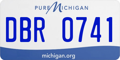 MI license plate DBR0741