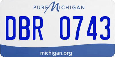 MI license plate DBR0743