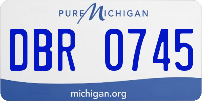 MI license plate DBR0745
