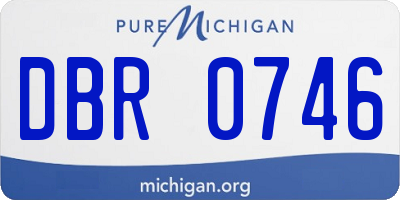 MI license plate DBR0746