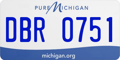 MI license plate DBR0751