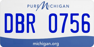 MI license plate DBR0756