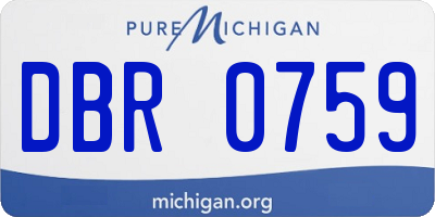 MI license plate DBR0759