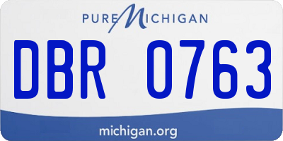 MI license plate DBR0763
