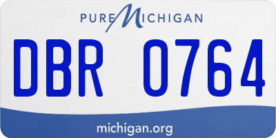 MI license plate DBR0764