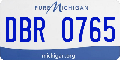 MI license plate DBR0765