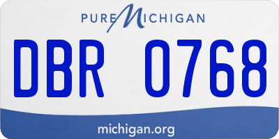 MI license plate DBR0768