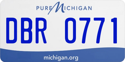 MI license plate DBR0771