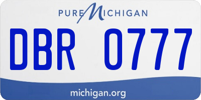 MI license plate DBR0777