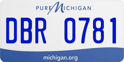 MI license plate DBR0781