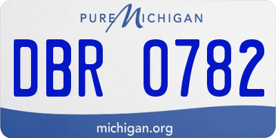 MI license plate DBR0782