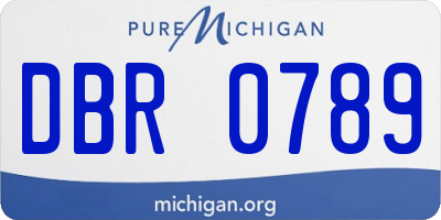 MI license plate DBR0789