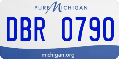 MI license plate DBR0790