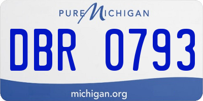 MI license plate DBR0793