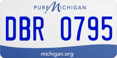 MI license plate DBR0795